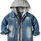 Baby Boys Girls Denim Jacket Kids Toddler Button down Jeans Jacket Top Coat Outerwear