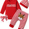 Baby Girl Christmas Outfit Baby Girl Long Sleeve Rompers Striped Pant Sets My First Christmas Baby Girl Outfit