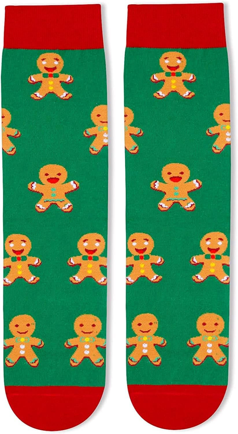 Funny Christmas Socks for Men, Holiday Socks Gingerbread Socks, Stocking Stuffers for Teen Secret Santa Gifts Christmas Gifts