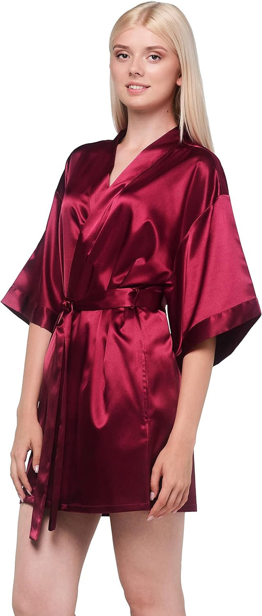 Women'S Bride Bridesmaids Robe - Satin Kimono Robes for Women